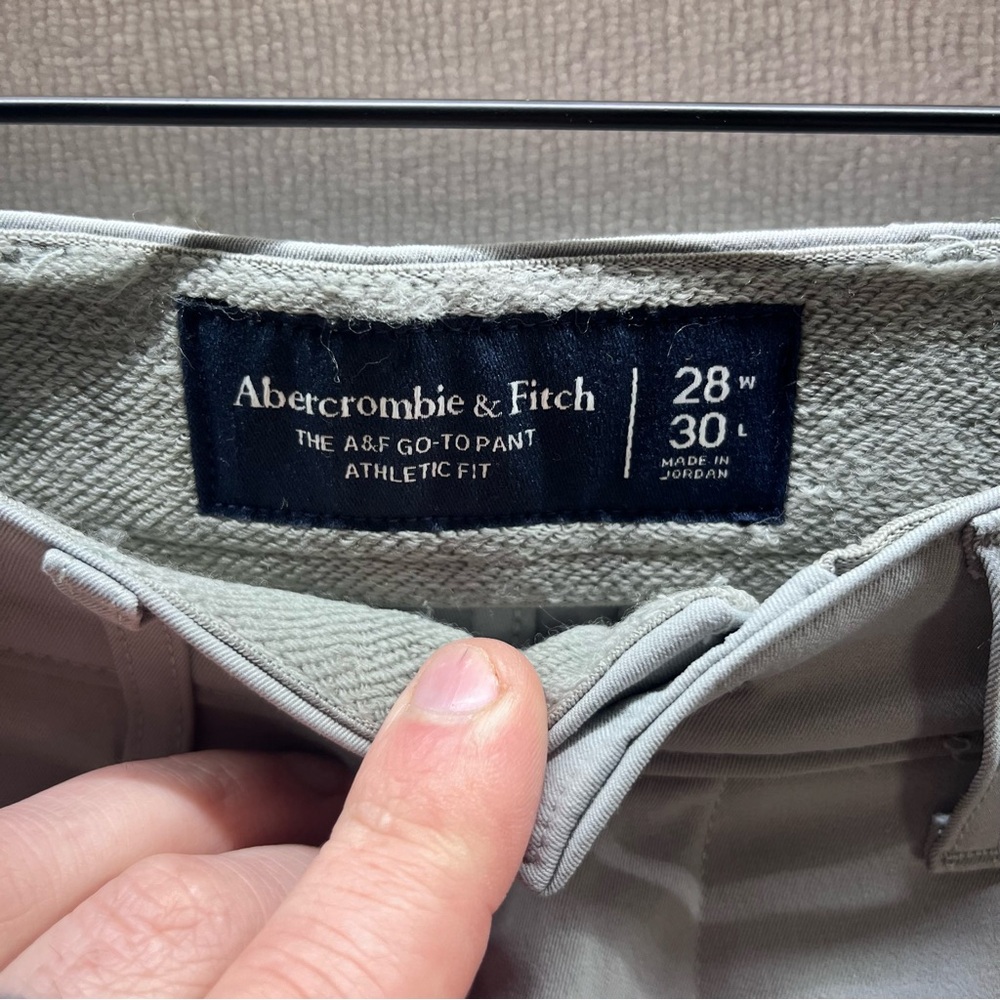 Abercrombie & Fitch Athletic Go-To Pants Men’s 28/30 Stretch Gray Active 3077 - Picture 4 of 10